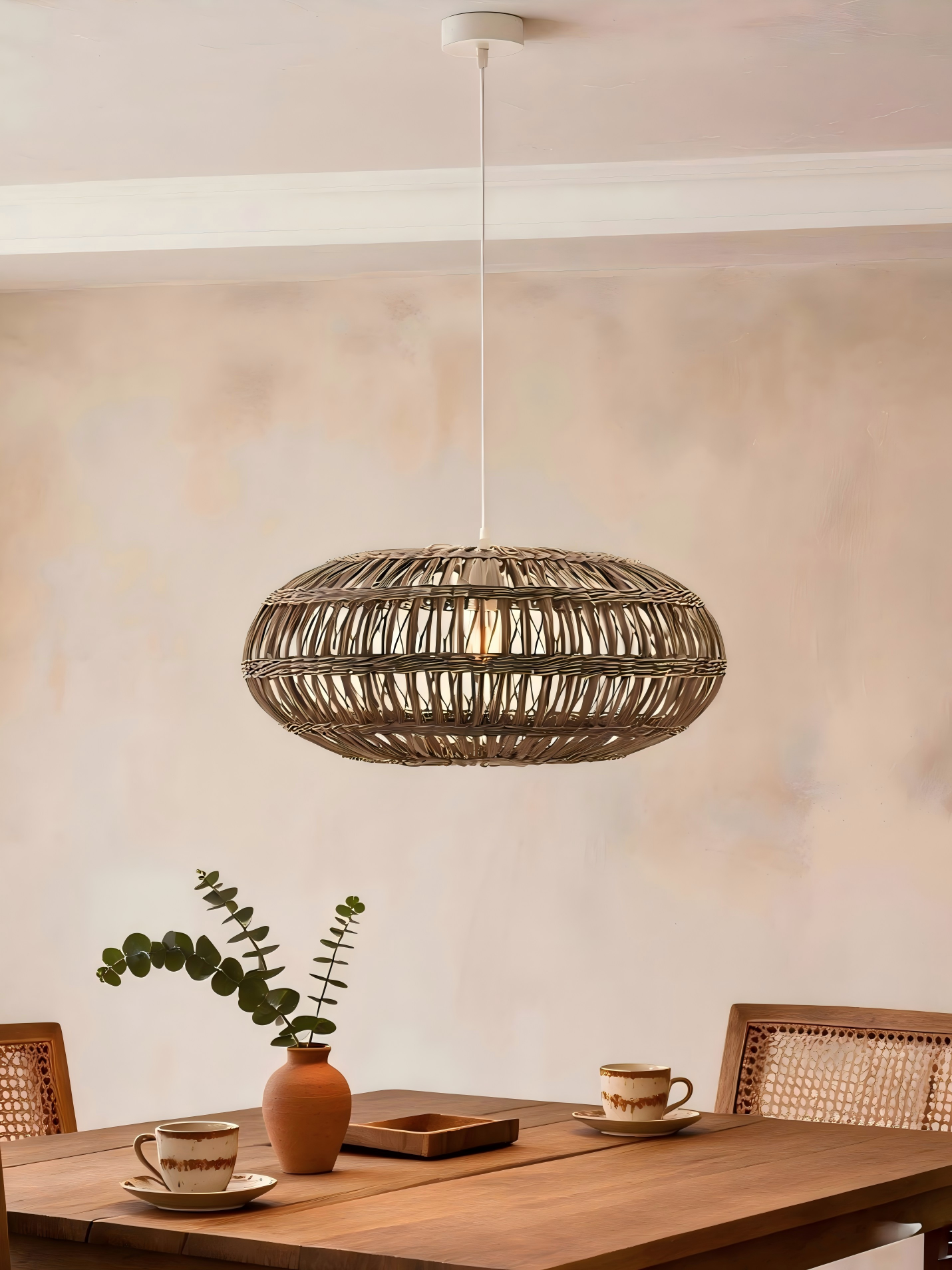 Givre Handwoven Rattan Pendant Light