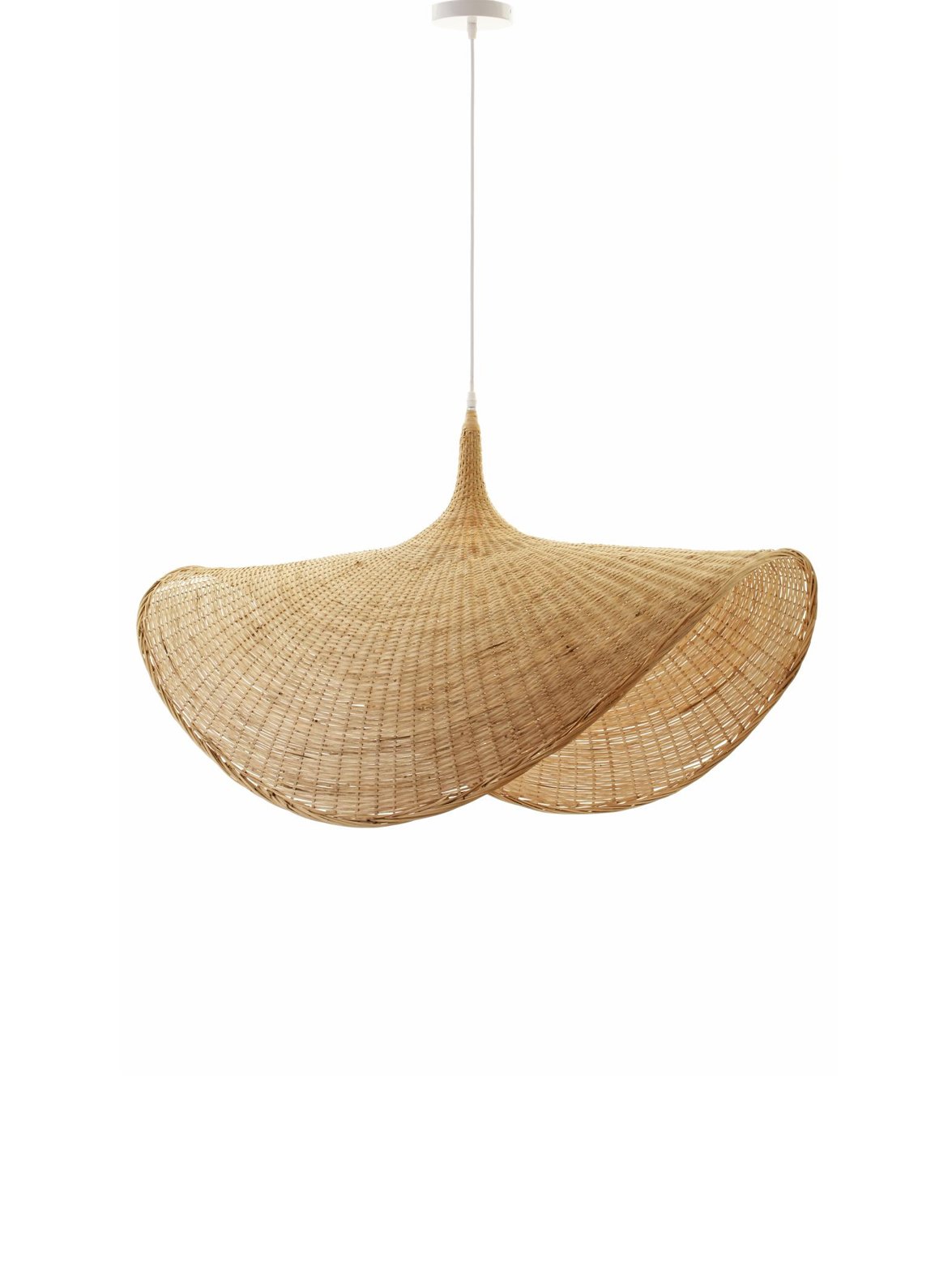 LUEUR – Sustainable Bamboo Chandelier, Handmade Natural Fiber Suspension Lamp